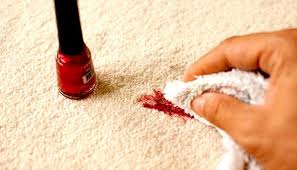 پاک کردن لاک ازروی فرش